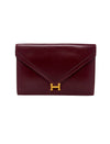 Hermes Wine/Gold Vintage 
Lydie
 Envelope Convertible Shoulder Bag