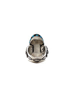 Silver SS 
Oblong
 Turquoise Bezel Ring