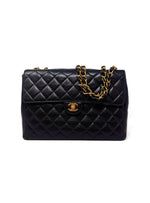 Chanel Black/Gold 
97-
99 Caviar Jumbo Single Flap Bag