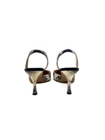 Manolo Blahnik W Shoe Size 37 Snakeskin Pointed Toe Slingback Heels