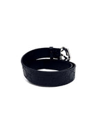 Gucci Size 80 Black WB! Interlocking Square GG Signature Leather Belt