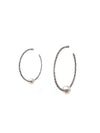 Pearls By Shari WB! 
Sparkle Bangle
 18K WG 
Akoya Pearl Hoop Med Earrings