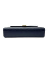 Saint Laurent Navy/Gold WDB! 
14 Matelasse Grain de Poudre Leather Chevron Envel