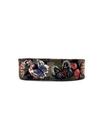 Valentino Butterfly Embroidered Rockstud Guitar Strap