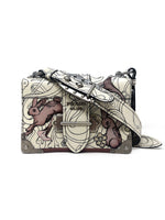 Prada Bone Multi 
18C 
Cahier
 Bunny Print Shoulder Bag