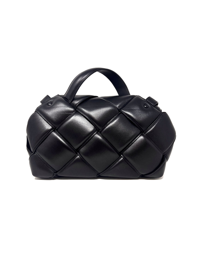 Bottega Veneta SM Leather Intreccio Padded Top-Handle Bag