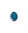 Stephen Dweck Silver/Turquoise SS Turquoise Faceted Oval Ring