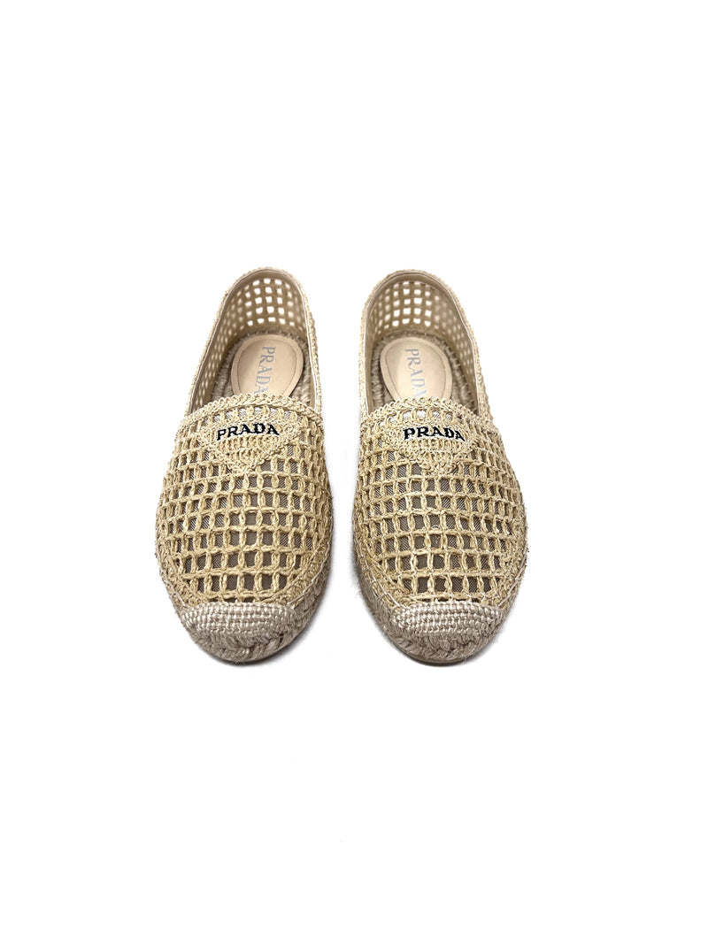 Prada W Shoe Size 38 
24 Raffia Espadrille Flat