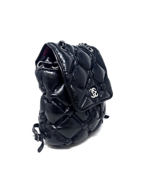 Chanel Black/Silver WDB! 
17 
Chesterfield
 Calfskin Puffer Quilted Backpack