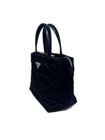 Prada Black/Silver WB! 
24 
Padded Re-Nylon
 Tote W/Strap