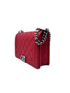 Chanel Red 
13-
14 LG Calfskin 
Stitch Boy Bag
