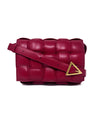 Bottega Veneta Red 
Cassette
 Lambskin Padded Intreccio Crossbody