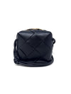 Bottega Veneta Black Intrecciato Lambskin Mini 
Cassette Camera
 Bag