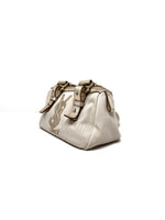 YSL Beige/Gold 
Kahala
 Mini Metallic Logo Boston Bag