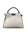 Fendi Bone 
Peekaboo
 MD Hand Stitched Selleria Tri-Color Bag W/Strap