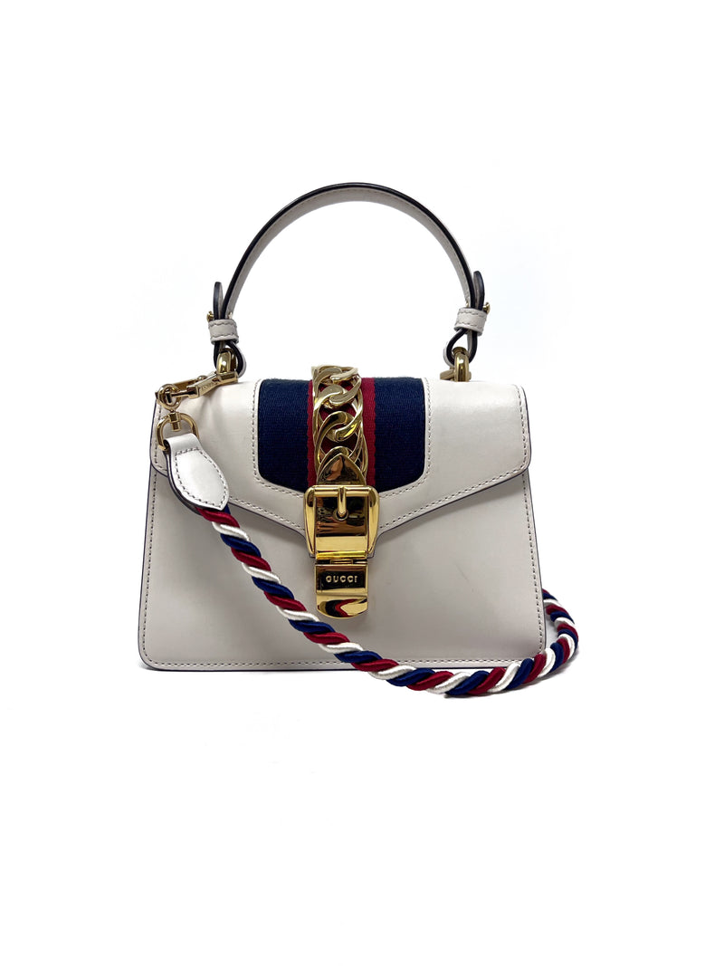 Gucci Mini 
Sylvie
 Top Handle Bag W/2 Straps