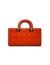 Christian Dior Orange NWB! MD 
Lady D-Joy
 Cannage Lambskin Top Handle Bag W/Strap