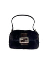 Fendi Chocolate WDB! Mink/Croc/Crystal Logo Mini Baguette