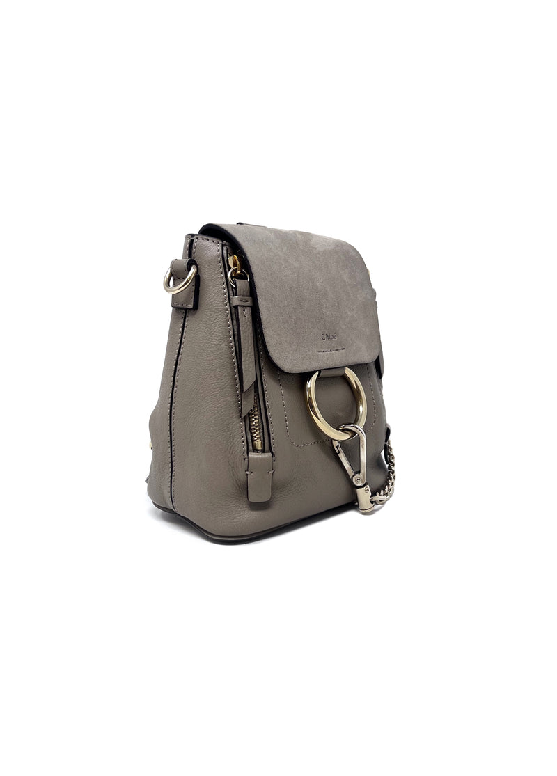 Chloe Light Taupe WDB! 
Faye
 Leather 
Suede Mini Backpack