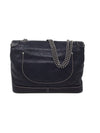 Chanel Navy 
12 Caviar Perforated Contrast Stitch Flap Bag