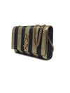 Saint Laurent 
Kate
 Logo Metallic Striped SM Crossbody Bag