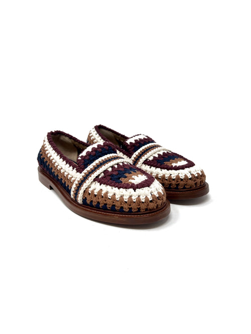 Chloe Brown Multi WB! 
Kayla
 Crochet Knit Loafers