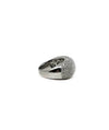 White gold micro pave dome ring