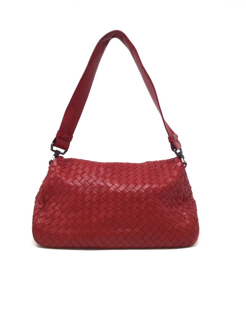 Bottega Veneta Red WDB! Intrecciato Flap Shoulder Bag 
Mirror