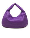 Bottega Veneta Vivid Violet Intrecciato Nappa LG Hobo Bag W/ Mirror