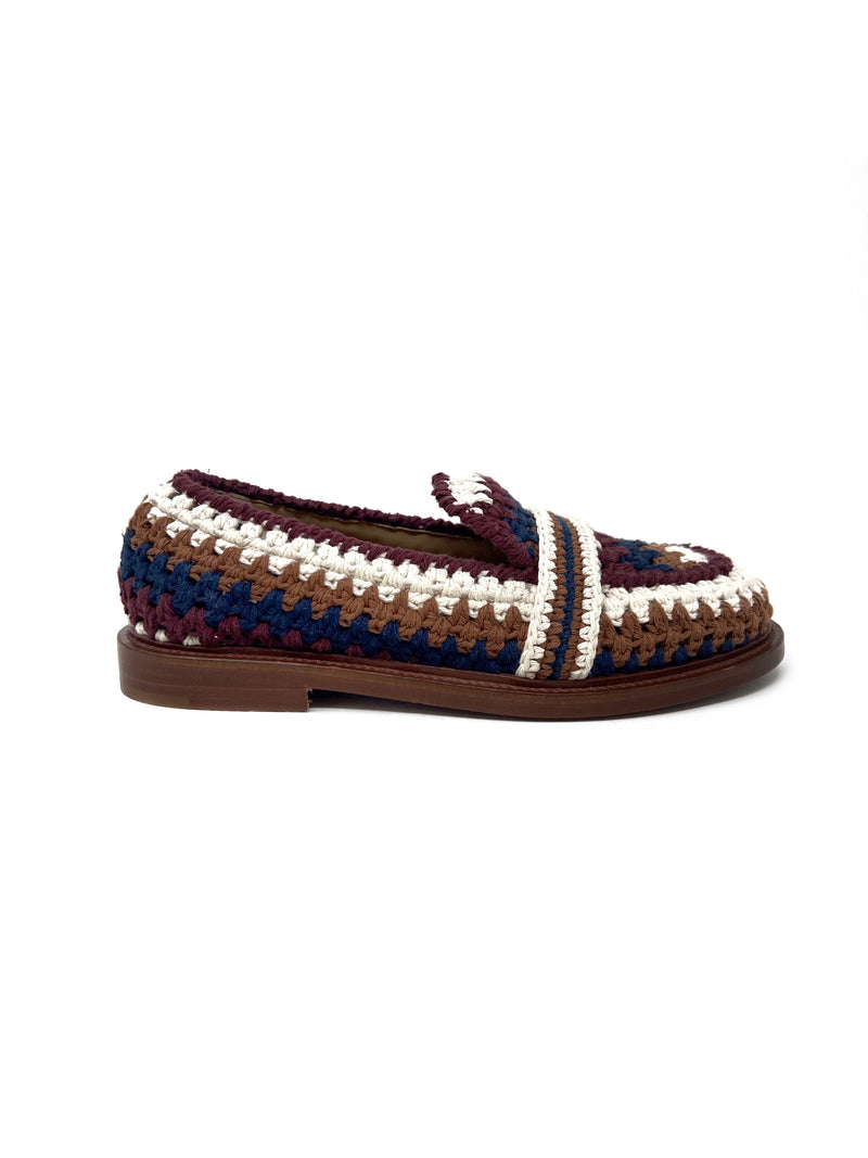 Chloe Brown Multi WB! 
Kayla
 Crochet Knit Loafers