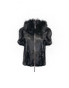 Marni Size 40 Black Fur Coat