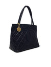 Chanel Dark Navy 
97-
99 Quilted Lambskin 
Medallion
 Tote W/Gold Hardware