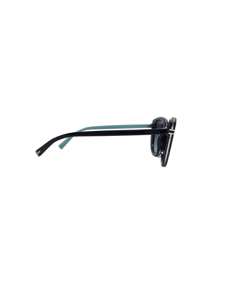 Tiffany 
Co. WC! Silver Trim Cat Eye Sunglasses