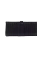 Christian Louboutin Black Pleated Leather Clutch (Missing Chain)