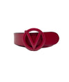 Mario Valentino Size S Cherry 
Giusy
 Circular Logo Buckle Leather Belt