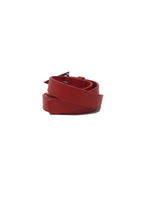 Bottega Veneta Size 95 Red Calf Triangle Logo Thin Belt