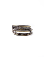 David Yurman Three Row SS 18K Gold Rope Cuff