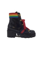 Gucci W Shoe Size 36 
18 
Rainbow Trip
 Web Lace Up Combat Boots