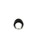 Arthur Marder Black Rhodium Overlap Black Spinel SS Ring