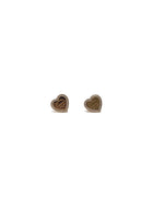 Tiffany 
Co. 18K Rose Gold 
Diamond Heart Studs