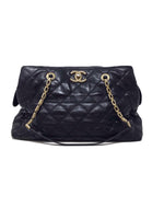 Chanel Black/Gold 
11 
Retro Chain
 Stitched/Perforated Quilted Calfskin Satchel