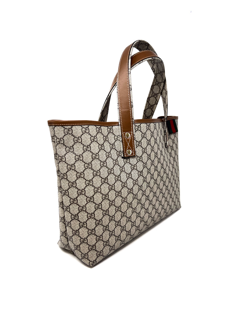 Gucci Monogram GG Supreme Coated Canvas Web Loop Tote