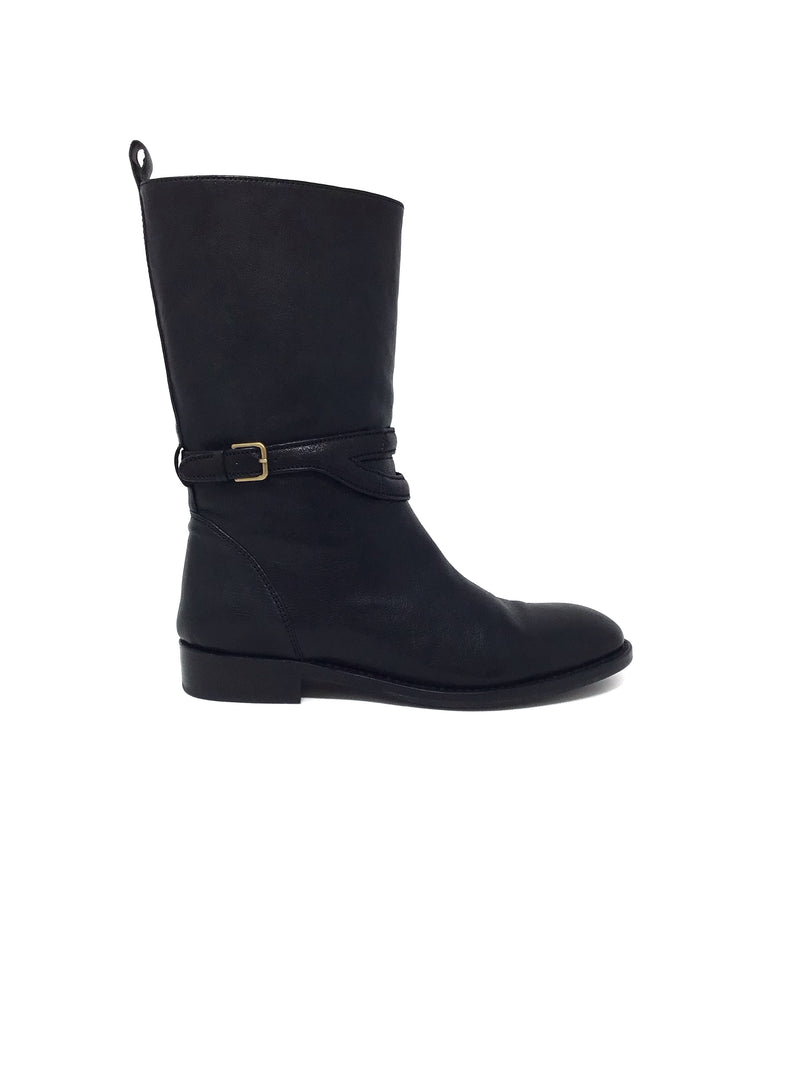 YSL W Shoe Size 38 WB! 
Chyc
 Buckle Leather Boot