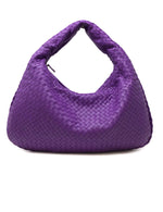 Bottega Veneta Vivid Violet Intrecciato Nappa LG Hobo Bag W/ Mirror