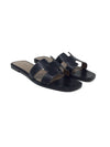 Hermes W Shoe Size 40.5 WB! 
Oran
 H Leather Sandal