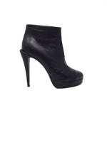 Chanel Size 41 Patent Cap Toe Platform Booties