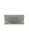 Judith Leiber Silver Envelope Crystal Convertible Clutch