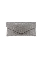 Judith Leiber Silver Envelope Crystal Convertible Clutch