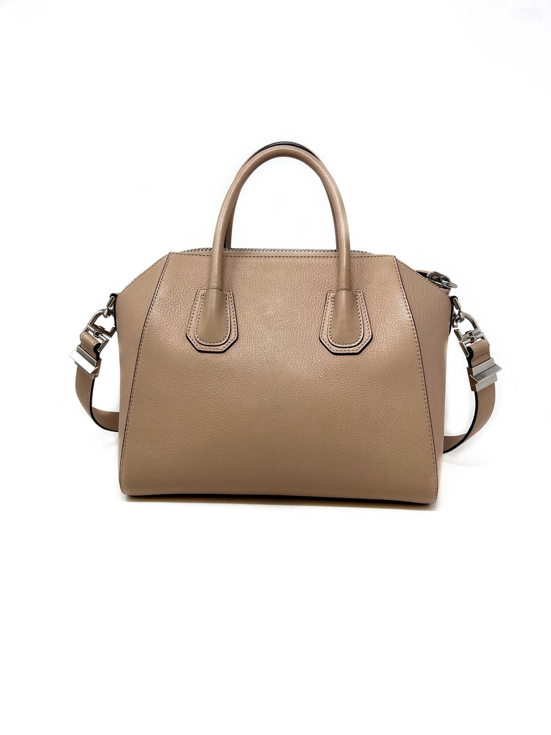 Givenchy Beige 
Antigona
 SM Grained Leather W/Detachable Strap