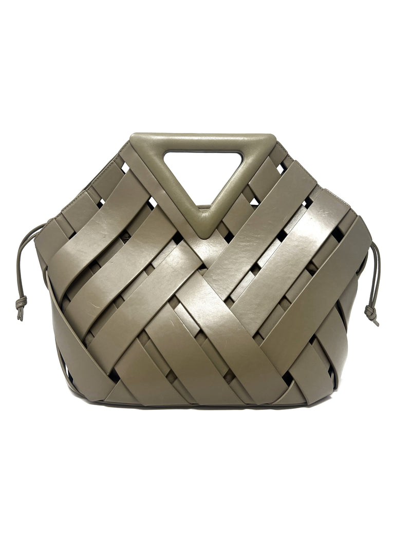 Bottega Veneta Basil 
Point
 Leather Woven Basket Tote